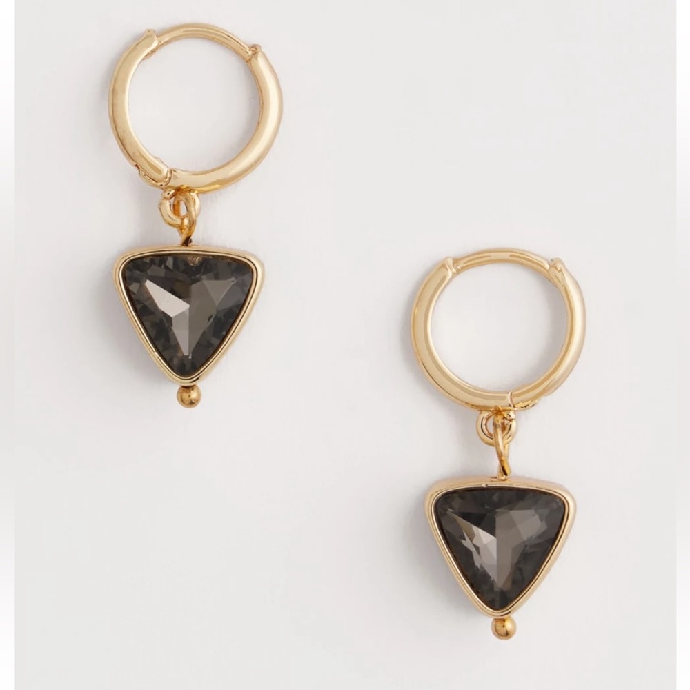 Chico’s  Triangle Drop Hoop Earrings